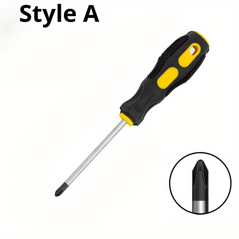 Ergonomic Magnetic Screwdriver Carbon Steel with Massage Handle Antistatic Strong Magnetism for Home and Industrial Repair.