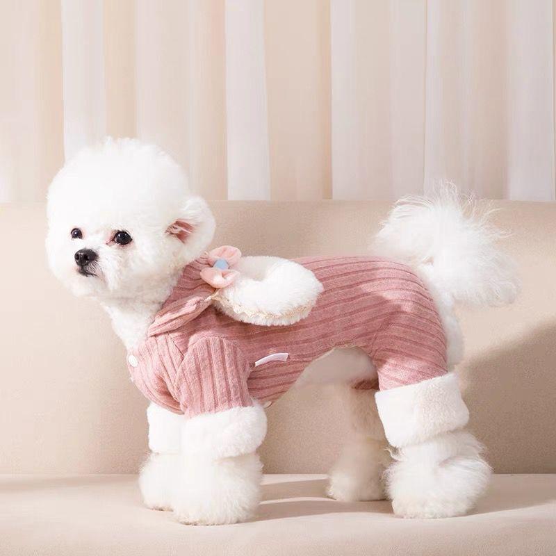 Dog Costume Pet Clothes Puppy Apparel Small Dog Clothing Jumpsuit Warm Outfit Garment Yorkie Pomeranian Maltese Poodle Dog Coat