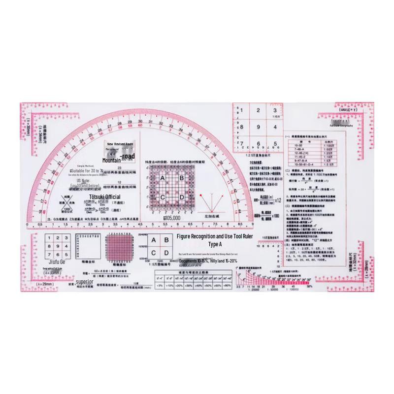 Three-Flower Wolf Military Topography Map Reading Tool