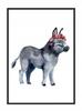 Poster Picture In a Frame A4 Cm Donkey PD287