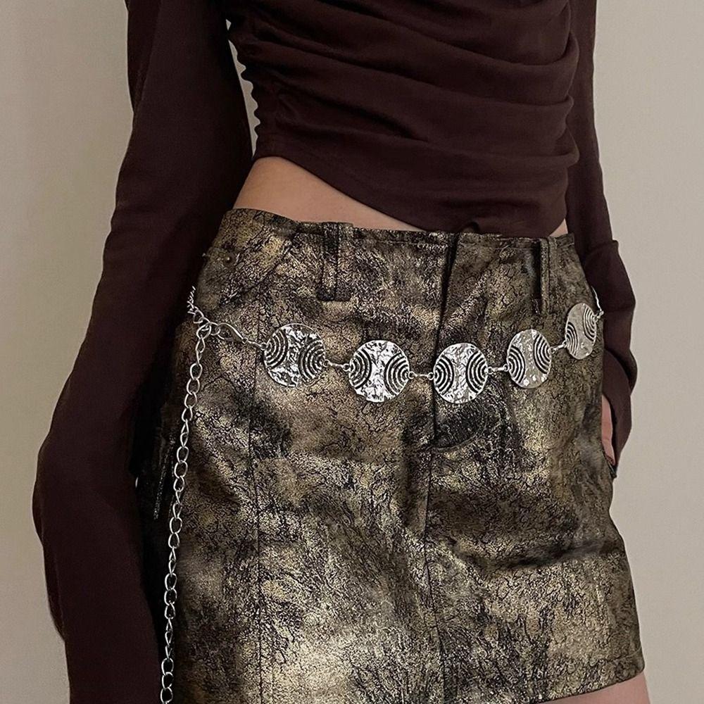 

Bohemian Style Metal Body Chain Silver Belt Waist Chain Vintage Girls style 1
