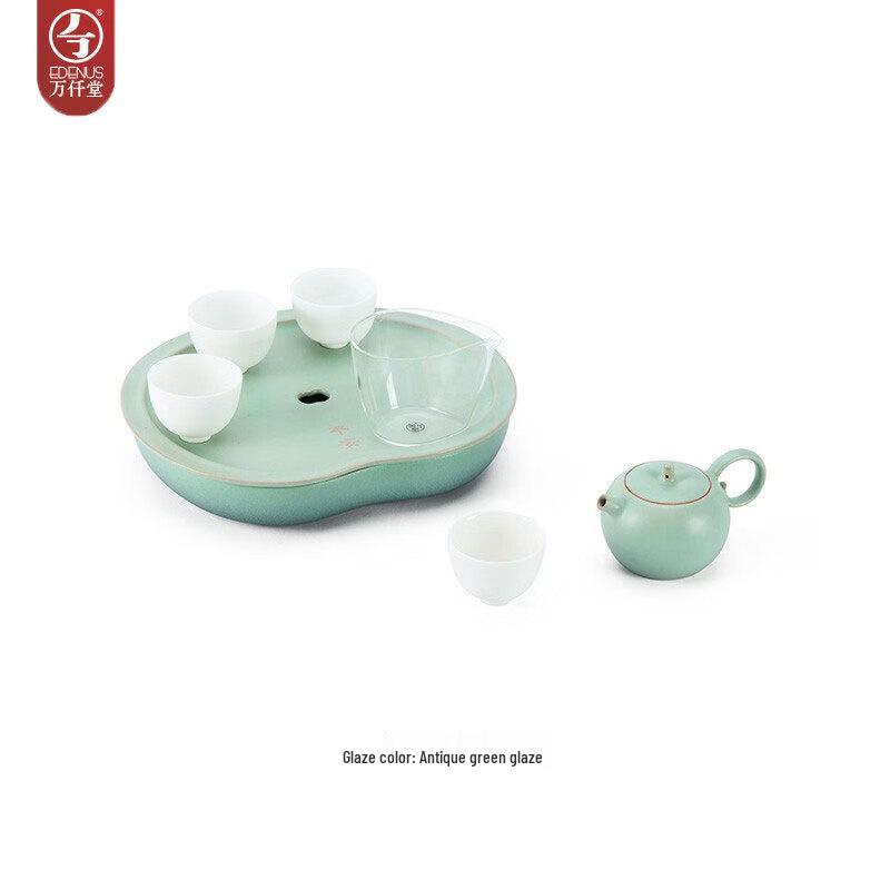 Wanqian Tang Peace Series Lake Green Glaze Tea Set