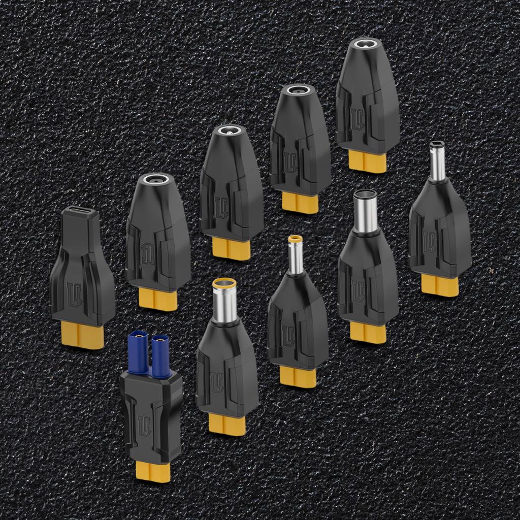 XT60 Female Conversion Head Convert To Type C and Multiple DC5521 5525 7909 Connectors Adapter for Drone Laptops