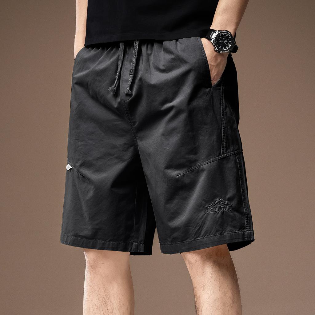 High-end American outdoor leisure sports shorts men's summer thin loose large size mountain pure cotton five-point pants men's