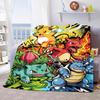 Pokemon Cozy Flannel Blanket Soft Plush Warm Throw for Bed Sofa Couch Lightweight Travel Home Decor Gift -QJY