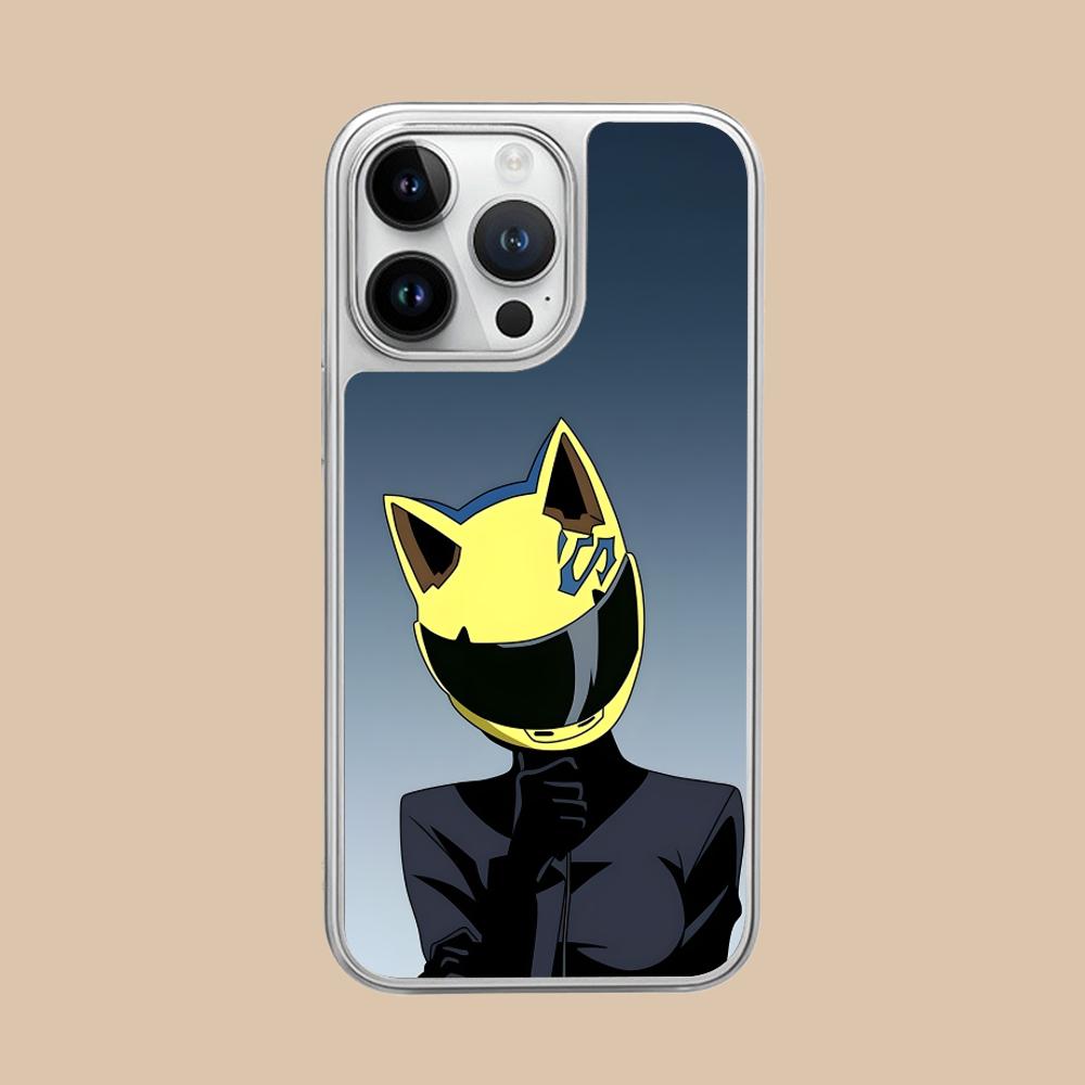 Anime Durarara Phone Case for iPhone 17 16 15 14 13 12 11 Air Pro Max Plus Electroplated Silver Cover