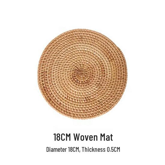 Handgefertigter vietnamesischer Rattan Hitzeschutz-Untersetzer für Ess- und Teegeschirr