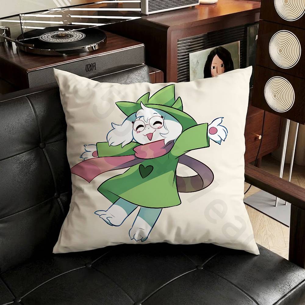 DDeltarune Ralsei Pillow Case Sofa Living Room Bedroom Headboard Backrest Cushion Square Cushion Nap Time