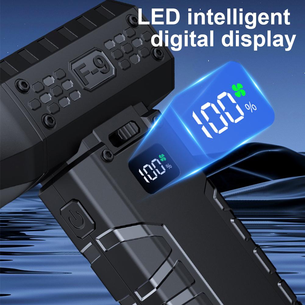 Mini Electric Turbo Jet Fan with 1-100 Wind Speed Adjustable Rechargeable Air Duster for Cleaning Car/Keyboard/PC/Home Cleaning