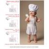 Roupa de Chef Infantil para Brincar de Faz de Conta Roupinha de Pequeno Chef para Bebê para Apresentação e Fotografia