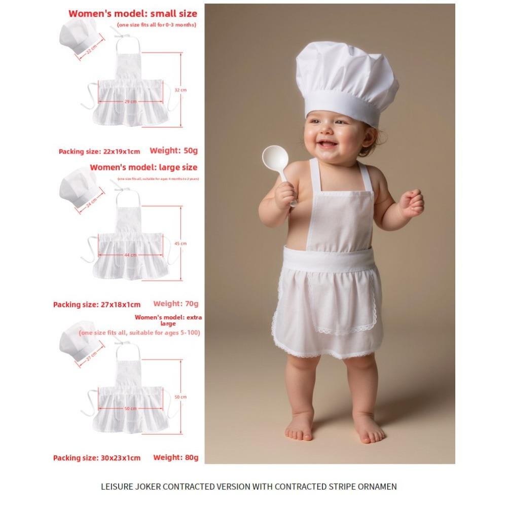 Roupa de Chef Infantil para Brincar de Faz de Conta Roupinha de Pequeno Chef para Bebê para Apresentação e Fotografia