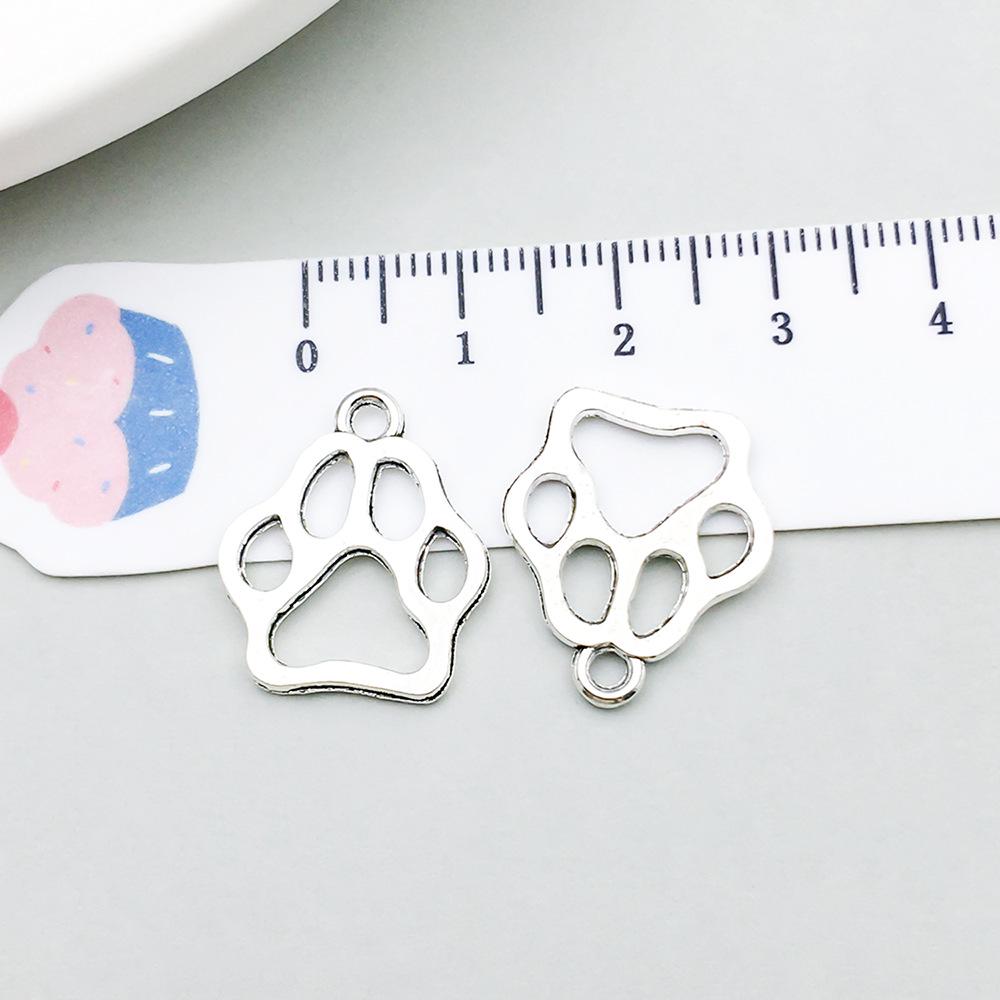 Set di 100 Ciondoli Gatto Farfalla Luna Argento Antico per Braccialetti e Collane Fai da Te