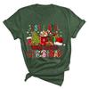 Christmas Printed Fashionable Women's T-shirt Christmas Trend Pure Cotton Casual Sportswear T-Shirts Women’s