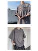Men's Trendy Suede Velvet Short Sleeve T-Shirt, 2024 Summer Collection - Loose Fit, Plus Size Half Sleeve Top