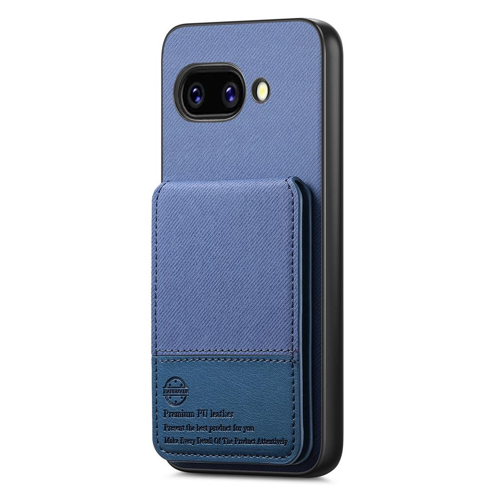For Google Pixel 9a Case Cloth Texture Leather+PC+TPU RFID Blocking Phone Cover with Card Holder