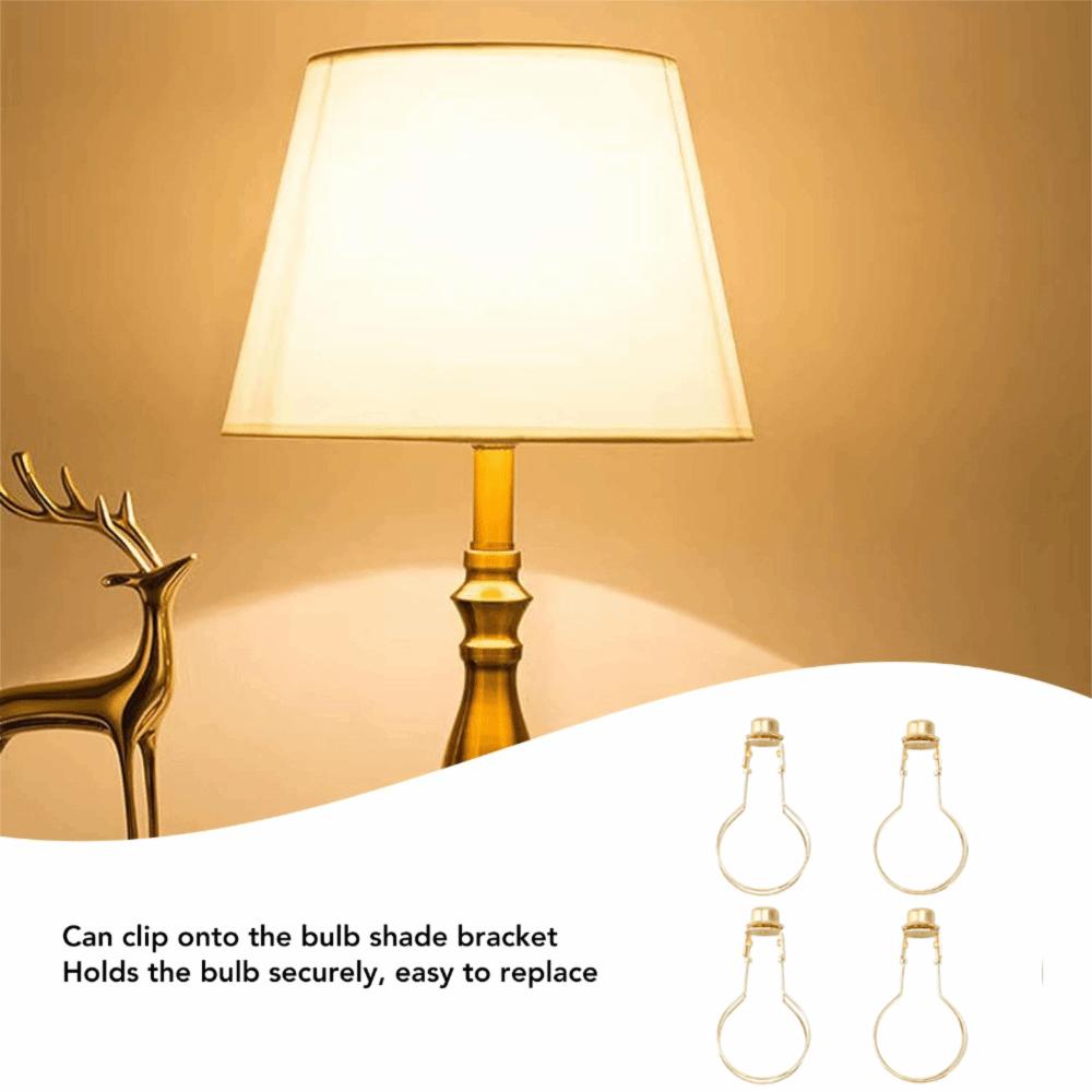 4pcs 4.3 x 2.1in Bulb Clip Adapter Iron Clip On Lampshade Lampshade Harp Holder For Floor Lamp