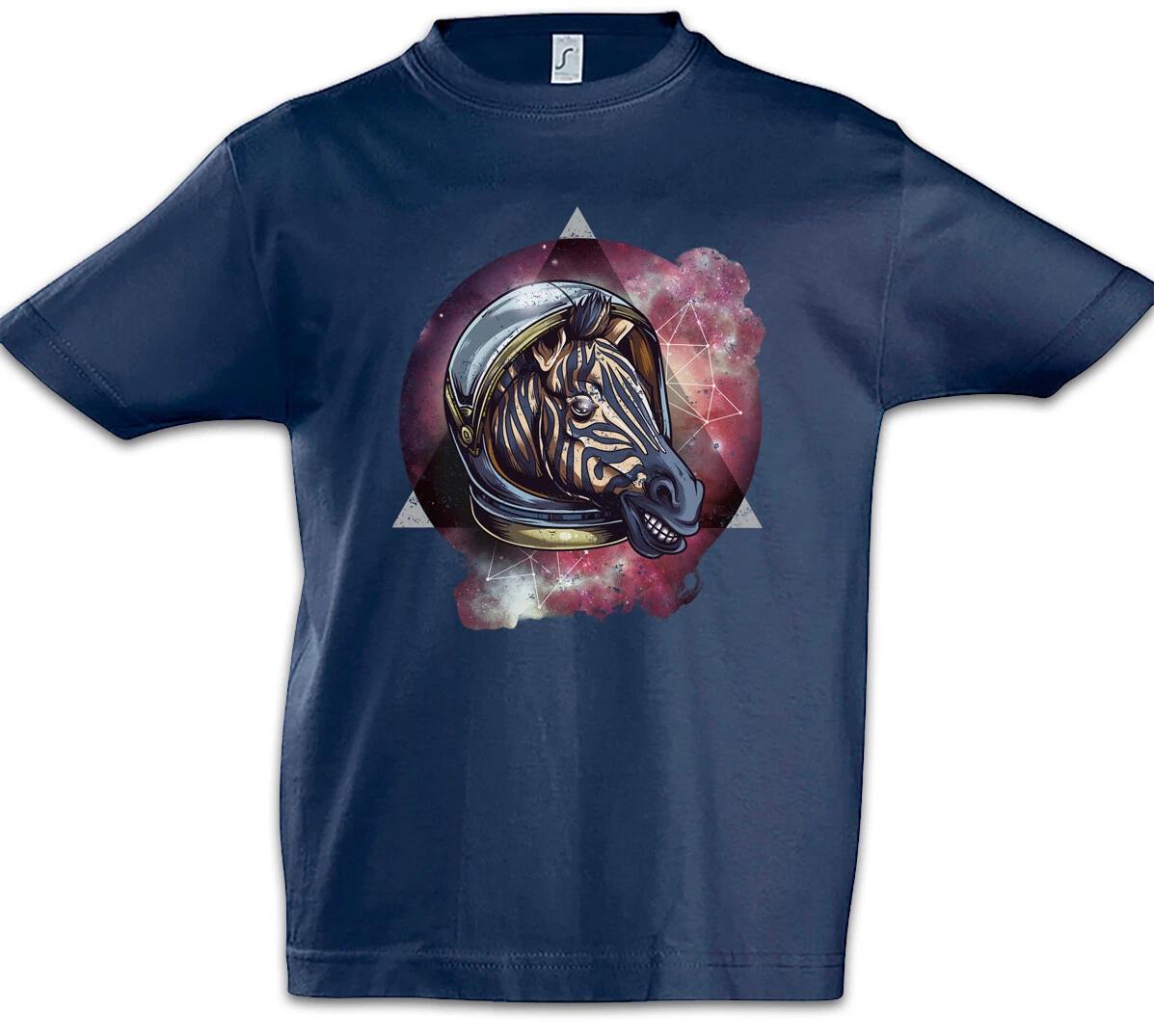 Zebra Astronaut Kids Boys T-Shirt Space Fun Astronomer Planet Space Love- 120