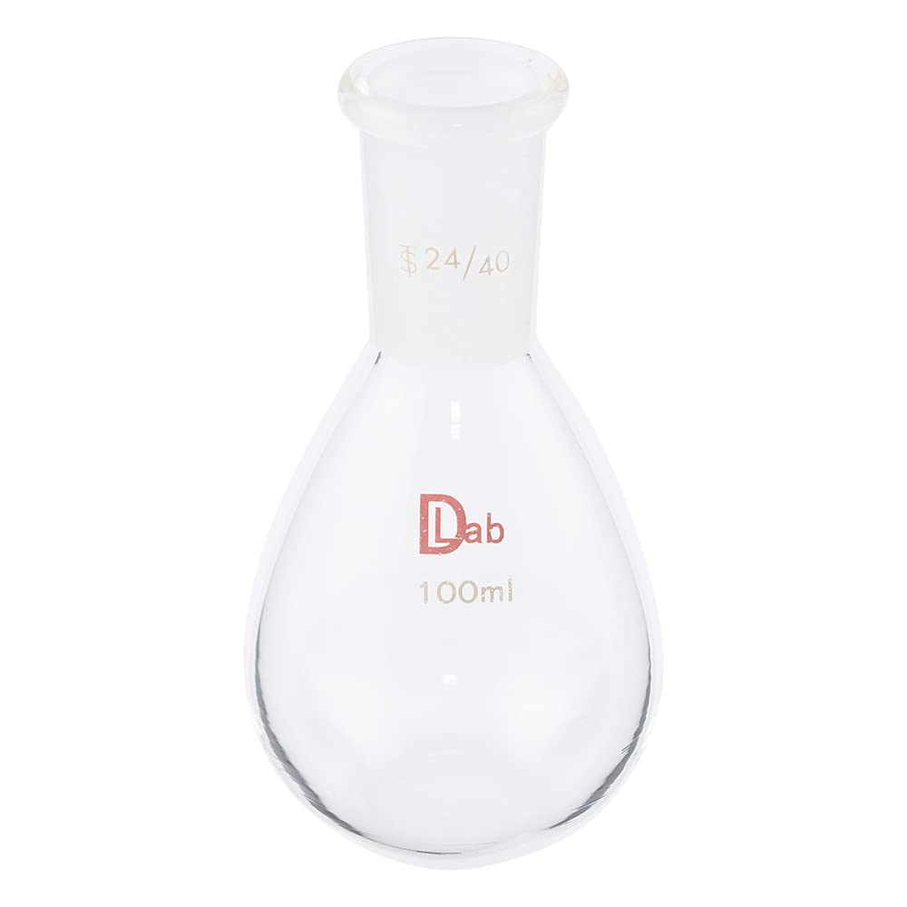 

AS ONE Common Ground Flat Bottom Eggplant Flask (Borosilicate Glass-1), 100mL, 24/40mm, 3-9676-07