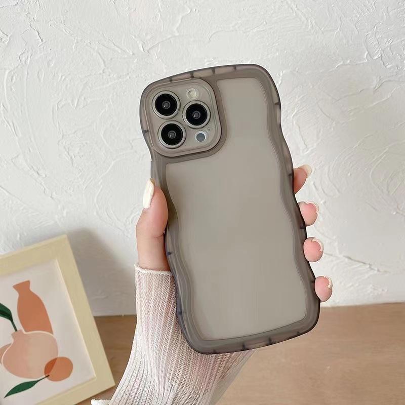 16 Suitable for Apple 14 Mobile Phone Case IPhone13 Promax Wavy Pattern 15pro 13 Protection Transparent 16pro