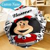 Custom Name Umbrella Mafalda's Portrait Umbrella 8-Frame for Travel, Camping, Casual Lightweight Portable, Essential for Family Gifts