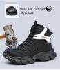 Women's High Top Safety Sneakers Steel Toe Puncture-Proof Work Boots Mesh Slip Resistance for All-Day Industrial Comfort Wear