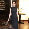 Sleeveless Plaid Qipao Dress Vintage Chinese Style Long Maxi Women 2026