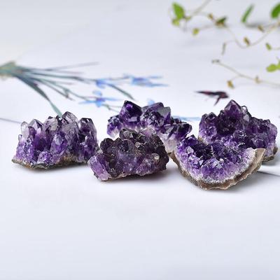 Natural Amethyst Crystal Cluster Raw Stone 10-30g Purple Geode Decor For Home Desk Lucky Healing Positive Energy Gift Collection
