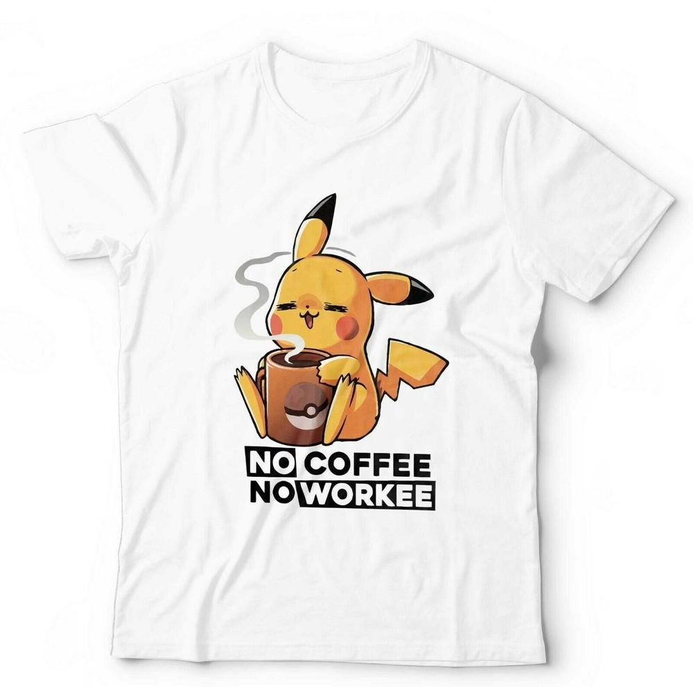 No Coffee No Workee Tshirt Unisex Kids Funny Gaming Animation