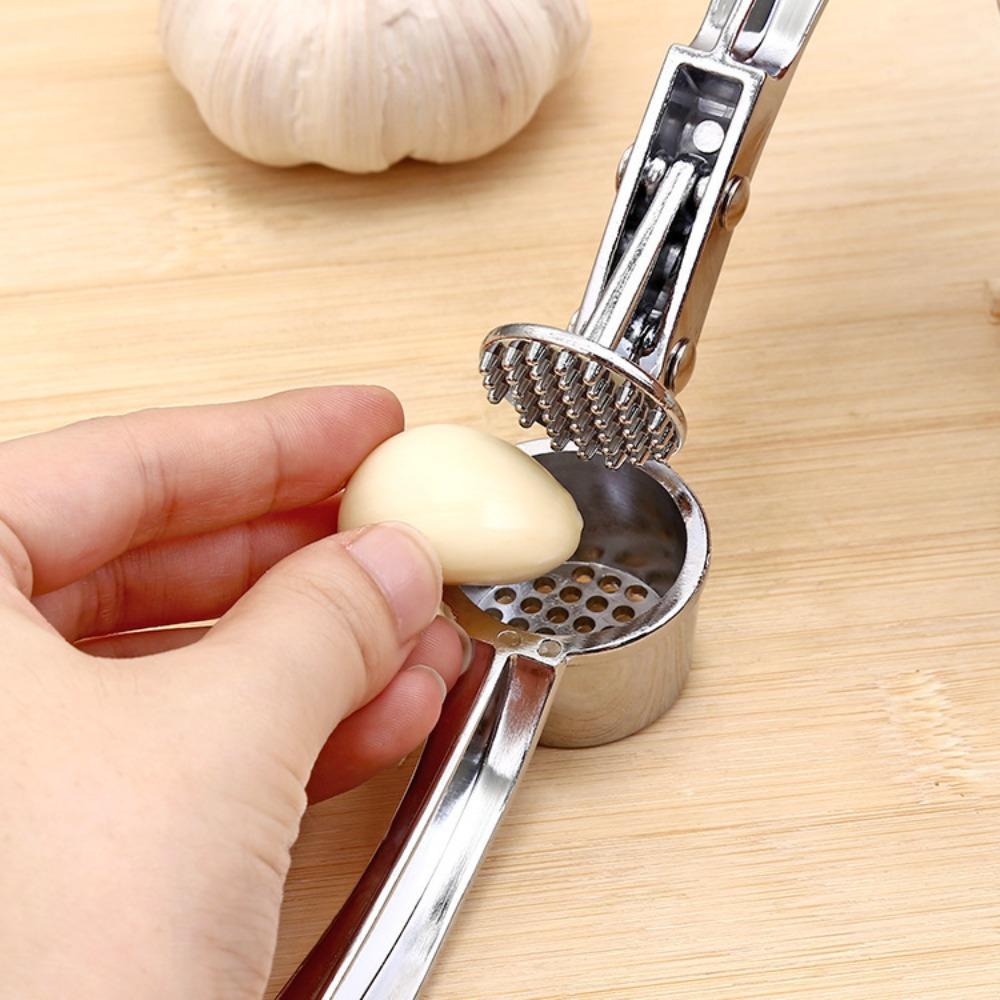 Stainless Steel Zinc Alloy Garlic Press Garlic Puree, Pumping Machine Household Kitchen Hand Pumping Garlic Puree