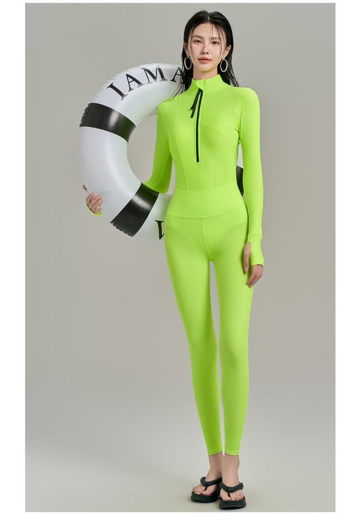 Women's Long Sleeve One-Piece Slimming Surf Swimsuit