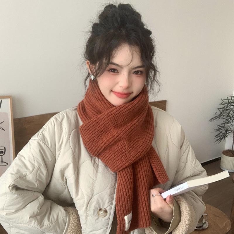 

Little Bei Red Scarf Women s 2025 Winter Korean Style New Year Blue Neck Gaiter Default
