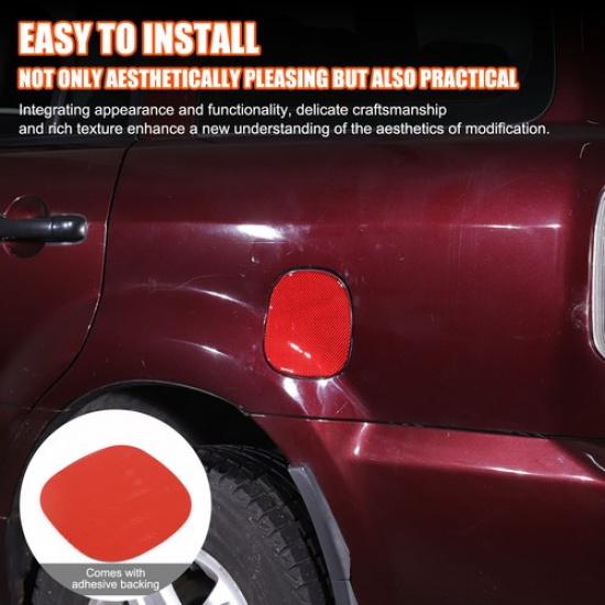 Red Carbon fiber Fuel Tank Cover Gas Cap Trim Sticker For Honda Pilot 2003-08