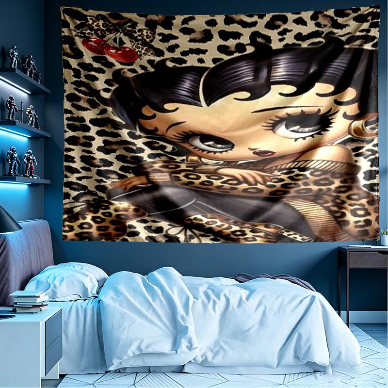 Betty Boop Print Tapestry, Lightweight Wall Hanging, for Bedroom, Dorm, Living Room, Home Art Decor - Birthday Christmas Gift for Friends