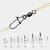 40 Pcs Stainless Steel Fishing Connector Pin Bearing Rolling Swivel Snap In Box Fishing Tackle Accessories For Lure Hook