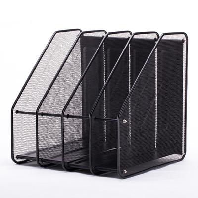 Office Supplies Four Multi-layer Metal Wire Mesh File Rack Desk Organizing Folder Student Data Organizer File Box File Frame