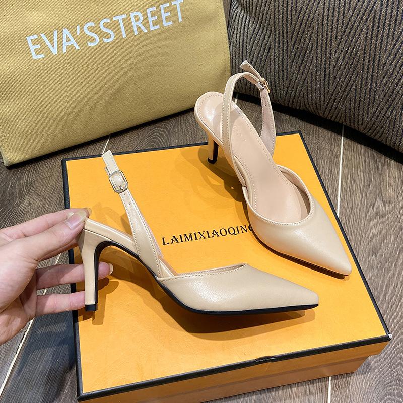 

Ранней весной новые туфли-лодочки на шпильке с острым носком и неглубоким вырезом, с ремешком на одной пряжке, женские туфли-лодочки, универсальные профессиональные туфли на высоком каблуке, женская обувь 40