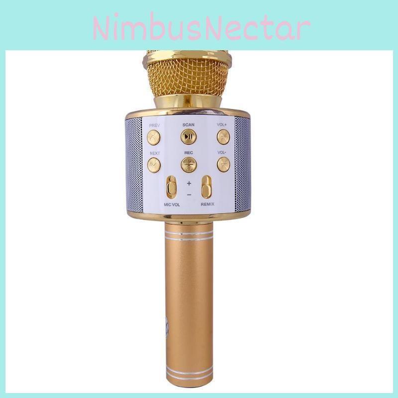 Microphone Wireless Bluetooth Handheld Ktv Mini Portable Speaker Player Usb