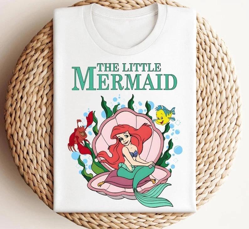 The Little Mermaid Ariel Princess Flounder And Sebastian Tshirt Unisex Unisex S