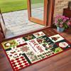 Christmas Custom Name Printed Square Area Rug Soft Non Slip Floor Carpet For Bedroom Holiday Gift