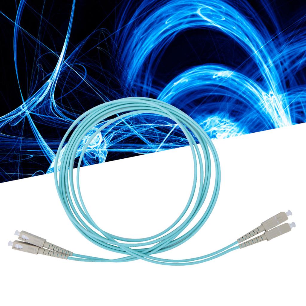 Multimode Duplex Fiber Optic Cable SC UPC SC UPC 50 125 MM OM3 10 Gigabit 3 Meters