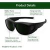 IR 5.0 Welding Safety Glasses, Anti-scratch Welding Lens, Wrap-around Design, UV Protection, Black