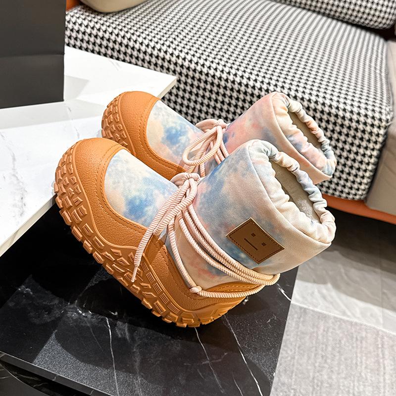 Snow Boots for Women In Winter Super Hot Thickened Warm Sleeve Cotton Boots Non-slip Water-release Fashion Northeast Boots for Women