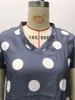 2025 Spring/Summer Polka Dot V-Neck Midi Dress - European & American Women's Fashion