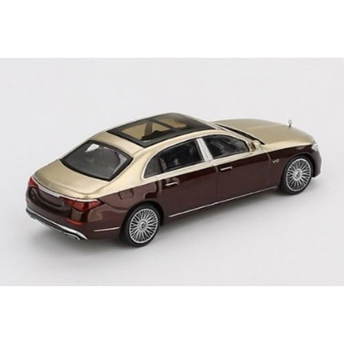 MINI GT 1/64 Scale Mercedes-Maybach S680 Gold/Dark Red Metallic (Left-Hand Drive) Finished Product MGT00962-L