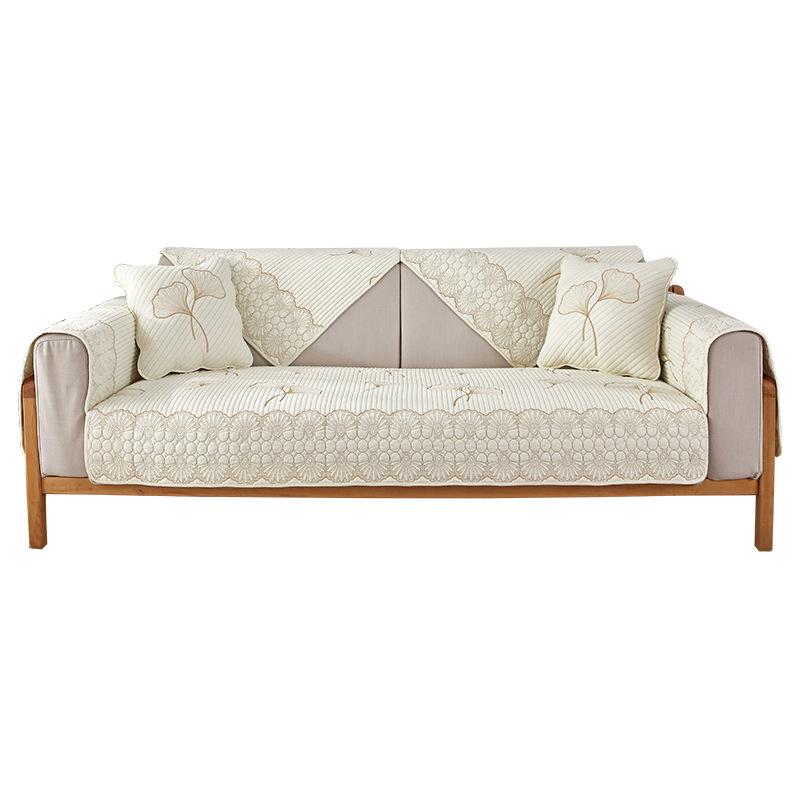 Cotton Four-Season Sofa Cushion Universal Non-Slip Pure Cotton Simple Modern High-End Fabric Seat Cushion Double-Sided  Direct Sales