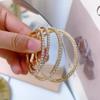 111 Silver Needles European and American Exaggerated Diamond-set Large Circle Earrings, Fashionable Temperament Earrings Show Face Thin Earrings