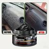 All-in-One Black Plastic & Restorer - Car Interior Renewal Wax, Enhances Shine, Protects Dashboard, Doors, Seats & Tires with Na
