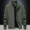 Spring New Men's Thin Outdoor Solid Color Stand-up Collar Jacket, Youth Large Size Casual Coat