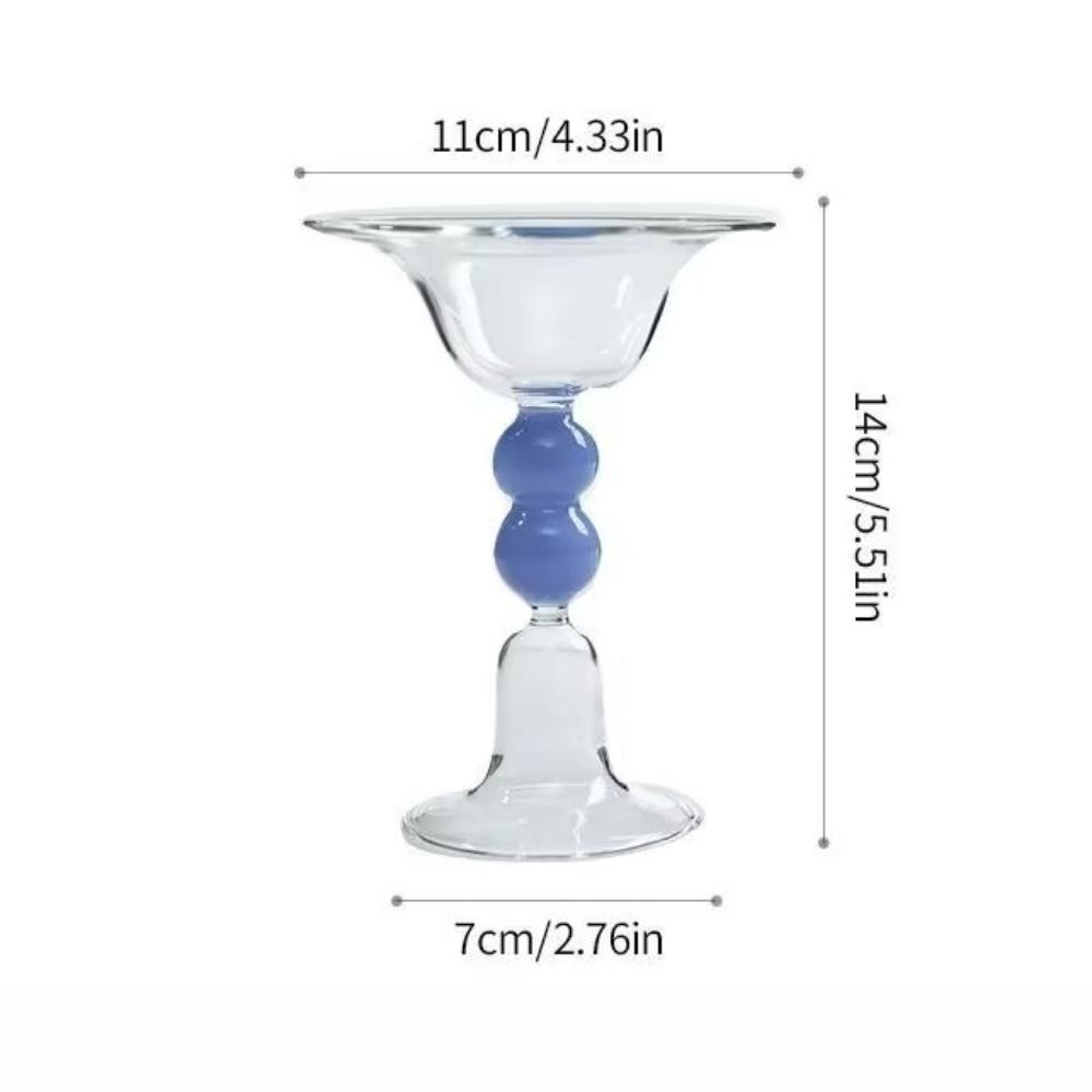 

Minimalist Dual-purpose Glass Candle Holder Candle Stand Desktop Bedside Decoration Romantic Decorative Prop Home Decor Gift синій