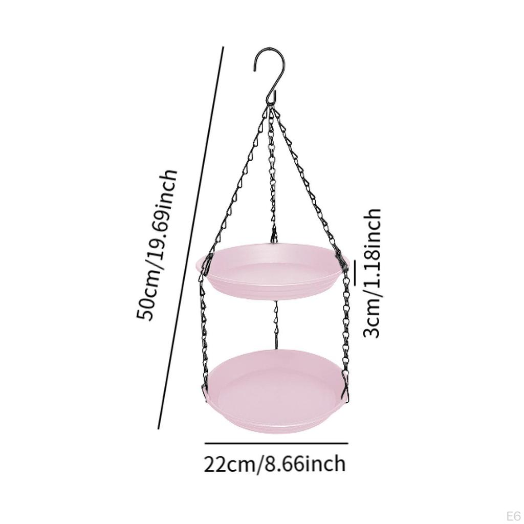 Fuglefôrrør for å henge hagegårdsdekorasjon utendørs med dobbel plateterrasse på